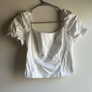 White Puff sleeve top